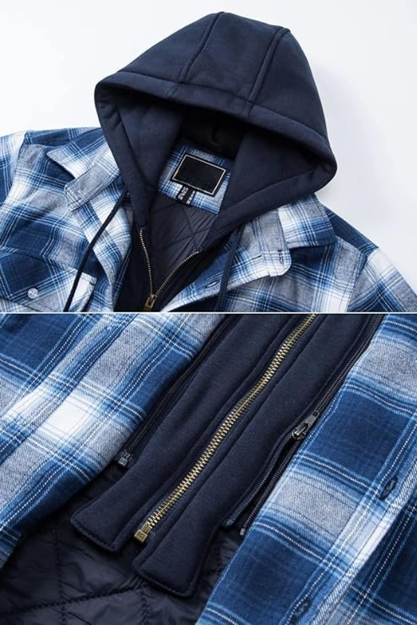 Miller | Plaid Fannel Hoodie Jacket